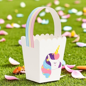 Bolsa de Regalo para Refrigerios con Diseño de Unicornio y Borde Ondulado, Reciclable, Papel de Arte, Asa de Mano, Impresión Offset, para Alimentos y Mascotas, Personalizable, Venta al por Mayor - Product Image 4