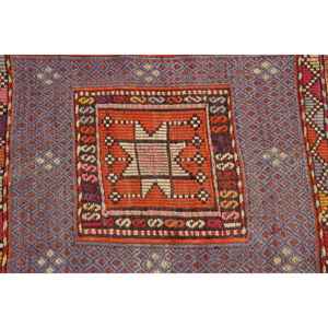 Alfombra Vintage, Alfombra Extra Grande de 6.46x11.6 pies, Alfombra de Lana Roja y Azul - Product Image 5