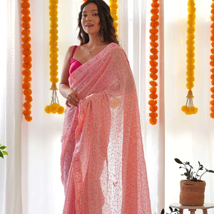 Indian Bollywood Designer Showstopper Sari Última Exclusiva Calidad Premium Sari Blusa Étnica Boda Impresionantes mujeres de moda - Product Image 1