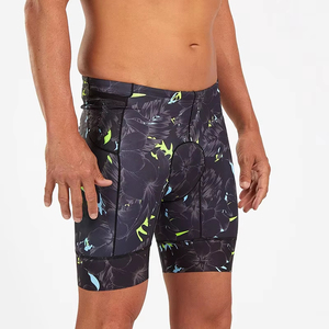 Pantalones cortos de compresión para hombre con estampado personalizado, pantalones cortos ajustados para correr, precio al por mayor - Product Image 2