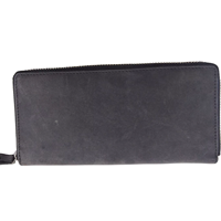 Dompet Pria Kulit Asli Klasik, Tahan Lama, Buatan Tangan, Lipat Dua dengan Penutup Terbuka, Anti RFID, Harga Grosir