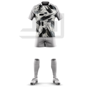 ชุดกีฬารักบี้แบบกำหนดเอง เสื้อเจอร์ซีย์พิมพ์ลายดิจิทัล กางเกงขาสั้น น้ำหนักเบา ระบายเหงื่อได้ดี กันลม ป้องกันแบคทีเรีย ชุดกีฬาสำหรับ - Product Image 1