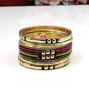 Best-Selling Trendy Metal <b>Bracelet</b> Set Stylish Modern Plated Brass Bangles for Fashion Lovers - Product Image 1