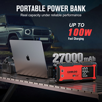 GOOLOO GT6000 Démarreur de camion 4-en-1, Batterie externe d'urgence, Puissance de crête 6000A, Écran LCD, Lampe LED, Charge USB-C 100W