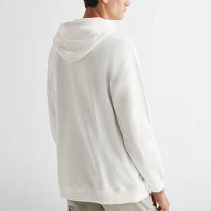 Sudadera con capucha de lana de algodón con logotipo personalizado para hombre de talla grande, sudadera de invierno con bolsillo de canguro, patrón sólido, técnica teñida lisa - Product Image 4