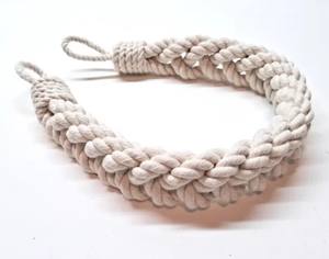 Attache de rideau en corde de coton tressée : Décoration nautique, Fait main - Product Image 3