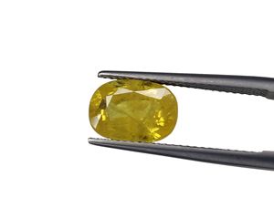 100% naturel chauffé jaune saphir ovale coupe fine qualité 4.61 carat bague taille septembre pierre de naissance pour la fabrication de bague et pendentif - Product Image 3