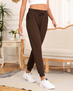 Pantalones Casuales de Mujer al por Mayor, Último Modelo, Ajustados, con Cordón, Color Sólido, Cintura a la Moda, Pierna Ancha - Product Image 3