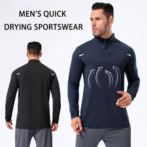 เสื้อรัดกล้ามเนื้อแขนยาวสำหรับผู้ชายเสื้อ MMA แบบเรียบ - Product Image 2