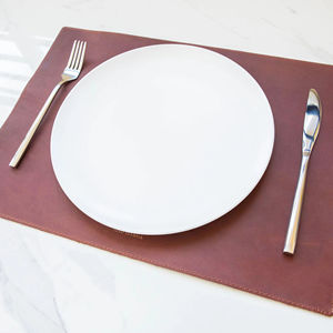 Leather Restaurant <b>Table</b> <b>Mats</b> Smell Proof Heavy Duty Comfortable Washable Non Slip Waterproof Heat Resistant Dining Decor - Product Image 1