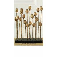 Miroir en verre perlé transparent Home Impression avec cadre en métal plaqué or, couleur et taille personnalisables, lot de 8 pièces, idéal pour mariage élégant