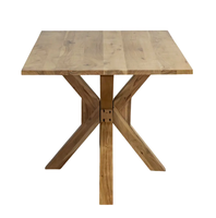 Table à manger en bois d'acacia massif de luxe jambe d'araignée en bois pliable 8 sièges finition naturelle salle à manger nordique maison Table à manger
