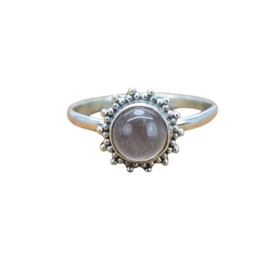 Classical <b>Ring</b> Jewelry For Women Silver Boho Style Jewelry 925 Sterling Silver Rose <b>Quartz</b> Gemstone Handmade <b>Ring</b> Gift For Wife - Product Image 1