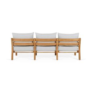 Montford canapé extérieur trois places teck-teck naturel acajou bois de Suar extérieur minimaliste simple moderne 1311341 - Product Image 2
