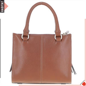 Sacs en cuir véritable pour femmes personnalisés à la mode avec 2 poignées Sacs à main en cuir pleine fleur - Product Image 3