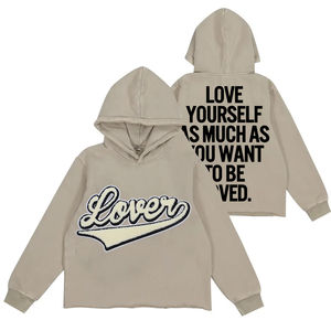 Sudadera con Capucha de Chenilla 100% Algodón, Bordada, Personalizada, para Invierno, Trabajo, Deportes, Secado Rápido, Transpirable, Informal, de Alta Calidad - Product Image 5