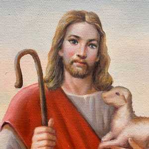 Dipinto a Mano 100% di Gesù su Tela 36x24 Pollici, Elegante Ritratto di Gesù in Olio su Tela - Product Image 3