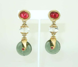 Women's Trendy <b>Heart</b> Dangle <b>Earrings</b> Drop And Stud Styles <b>Gold</b> Plated For Parties And Gifts - Product Image 5