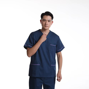 Unisex Hospital Scrub <b>Set</b> V Neck Medical Nursing Uniform Polyester Cotton Woven Workwear for Nurses <b>Doctors</b> scrubs uniforms <b>sets</b> - Product Image 6