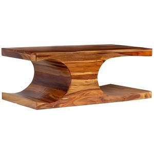 Meilleure vente de table basse en bois massif avec design incurvé unique en stock pour salons modernes - Product Image 1