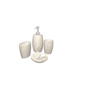 Ensemble d'accessoires de salle de bain en marbre blanc 5 pièces pour taille personnalisée prix bon marché et utilisation à la main pour Offre Spéciale - Product Image 6