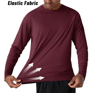 Venta caliente Ropa al aire libre Rash Guard Camisetas Mangas largas Nuevo producto Cuello redondo Slim-Fit Rash Guard para hombres - Product Image 3