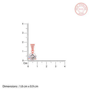 Cadena de eslabones de cobre y aleación colgante de circón clásico de oro rosa de moda vintage para regalo o aniversario - Product Image 3