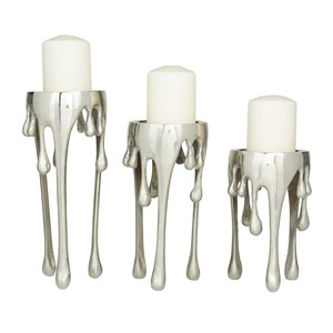 Porte-bougie en aluminium élégant d'inspiration vintage, finition ornée, fait main, écologique, durable, décoration d'intérieur classique, romantique - Product Image 6