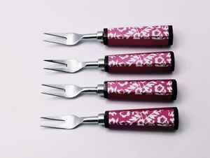 Ensemble de fourchettes de luxe en acier inoxydable et résine, lavable au lave-vaisselle, élégant, pour les dîners et les fruits - Product Image 3