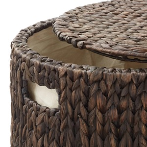 Panier de rangement roulant avec couvercle et roues verrouillables, panier de rangement fait à la main, vente en gros, écologique, fabriqué au Vietnam - Product Image 4