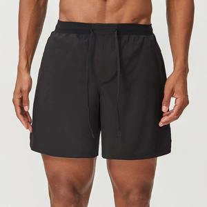 Customized Wholesale Mens Training Workout Shorts Black Double <b>Layer</b> Gym Fitness Shorts Quick Dry & Breathable Men Sports Shorts - Product Image 4