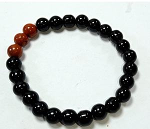 <b>Bracelet</b> Black Agate & Red jasper Beads Stone <b>Bracelet</b> Crystal Gemstone Fashion Jewelry Men and Women Gift Energy Meditation - Product Image 5