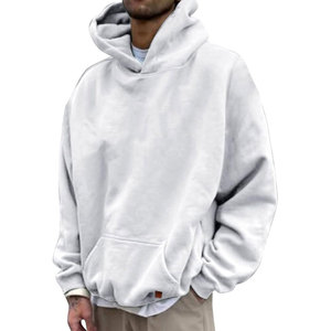 Sweat à capuche pour homme de fabricant de premier plan, personnalisé, en molleton bouclette épais, avec logo brodé, marque privée, coupe ample - Product Image 2