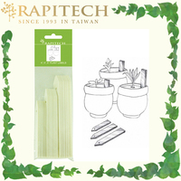Label Tanaman Plastik PP Putih 4 5 6 Inci Gaya Pedesaan untuk Kebun, Tag Benih, Pot Bunga, Planter (Merek RAPITECH Model