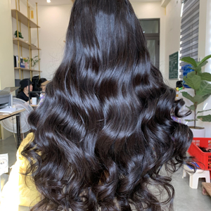 Extensiones de Cabello Humano Virgen Remy Vietnamita, Trama Única, Onduladas, Color Natural, 100g, Marca VNHL, Tejido de Cabello, Todos los Colores Disponibles - Product Image 1