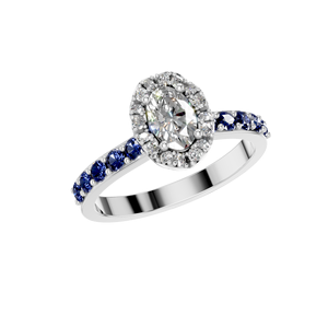 แหวนเพชรโมอิสสีเงิน925 VVS D โมอิสซาไนต์หรูหราชุบโรเดียมการหมั้นแหวนแต่งงานเครื่องประดับชั้นดีสำหรับผู้หญิง - Product Image 1