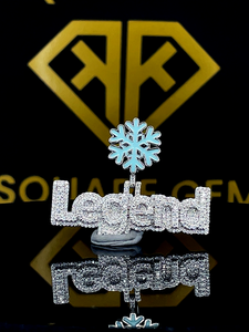 Colgante Hip Hop con Letra Personalizada, Colgante con Nombre DE LA Suerte, Colgante con Número de Hip Hop, Moissanite, Joyería Hip Hop Ice Out - Product Image 3
