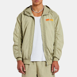 Veste courte coupe-vent deux pièces personnalisée Patchwork Zip up Nylon Polyester Streetwear Survêtement Ensemble court coupe-vent 2025 - Product Image 2