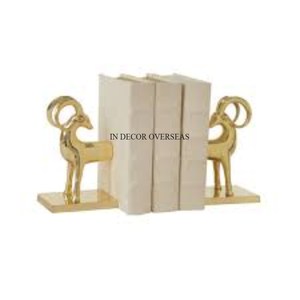 Sujetalibros chapado en oro de alta calidad de diseño de pájaros fundidos de aluminio de la mejor calidad con base de mármol de diseñador de la India - Product Image 3