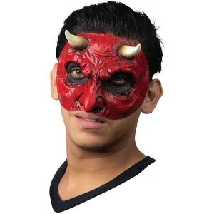 Devil Half Masker-Halloween-Thema Accessoire Voor Feesten, Festivals En Feestdecoraties Latex Masker Horror Cosplay Accessoires