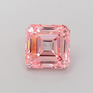 4,51 Ct Asscher Cut Fancy Intense Pink Color Lab Grown Diamond/Fancy color Diamond - Product Image 4