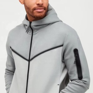 Conjunto Deportivo con Capucha Cortavientos Personalizable para Hombre, Talla Grande, Invierno, Transpirable, Algodón, Logotipo Personalizado, Diseño Sólido, 100% Algodón - Product Image 4