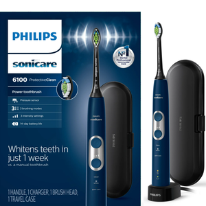 Philips Sonicare ProtectiveClean 6100 Brosse à dents rechargeable Bleu marine HX6871/49 Poils souples IPX7 Étanche - Product Image 6