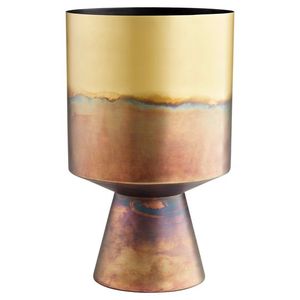 Vase en métal à motifs en laiton antique Design moderne en forme de bouteille pour la décoration de Noël de bureau à domicile en aluminium pour le salon - Product Image 2