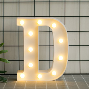 Luci LED 3D, Lampada Spotlight, Decorazione con Lettere dell'Alfabeto, Prodotto Decorativo - Product Image 1