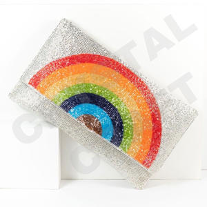 Bleu mauvais œil personnalisé perlé fête pochette sac de soirée concepteur dames sacs à bandoulière sacs à main de luxe et sacs à main fêtes - Product Image 4