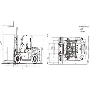 Heli 7 Ton CPCD70-W2K2 Diesel <b>Forklift</b> New Condition <b>Manual</b> Transmission Exw China - Product Image 5