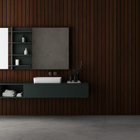 Panel Dinding 3D PVC Beralur Presisi Tepi Halus Premium Fit Finish Tahan Lembab Tahan Api Modern untuk Dapur Gudang Tangga
