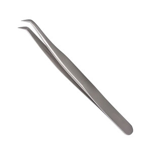 Pinzas para Pestañas de Acero Inoxidable con Punta Lisa, Duraderas, de 10 mm de Longitud, con Logotipo Personalizado y Marca Privada, de Alta Calidad - Product Image 1