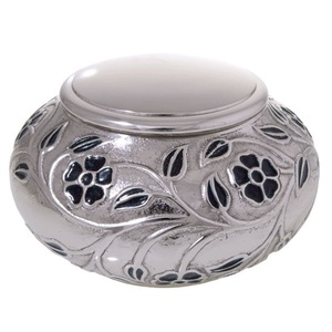 Antique Silver Cremation Urn Uniquely Designed Handcrafted American Style Metal Funeral <b>Ashes</b> <b>Keepsake</b> Storage Casket - Product Image 1